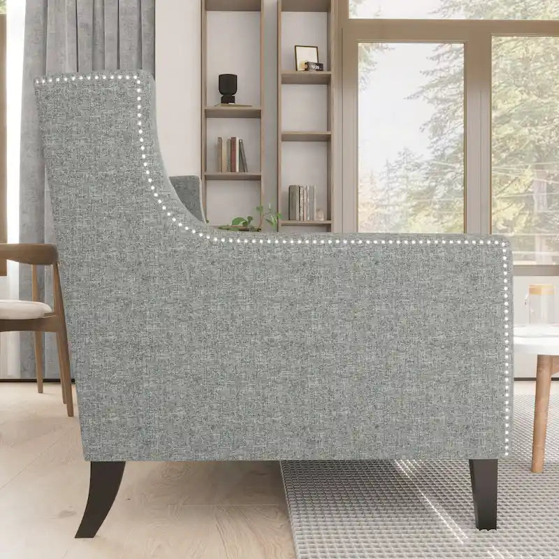 Medieval-style modern fabric three-seater sofa with tufted backrest