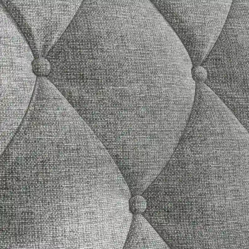 Medieval-style modern fabric three-seater sofa with tufted backrest