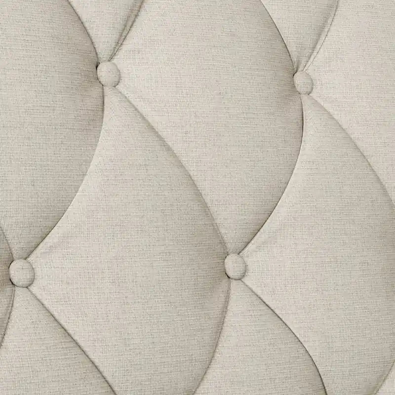 Medieval-style modern fabric three-seater sofa with tufted backrest