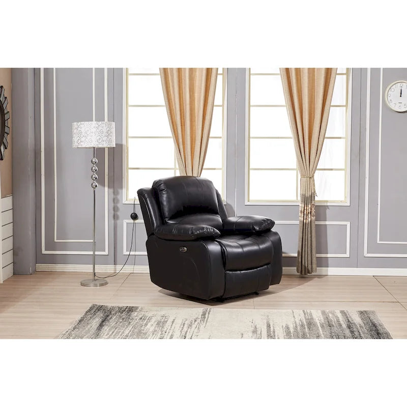 Bonded Leather Power Rclining Single Seat Recliner 8018