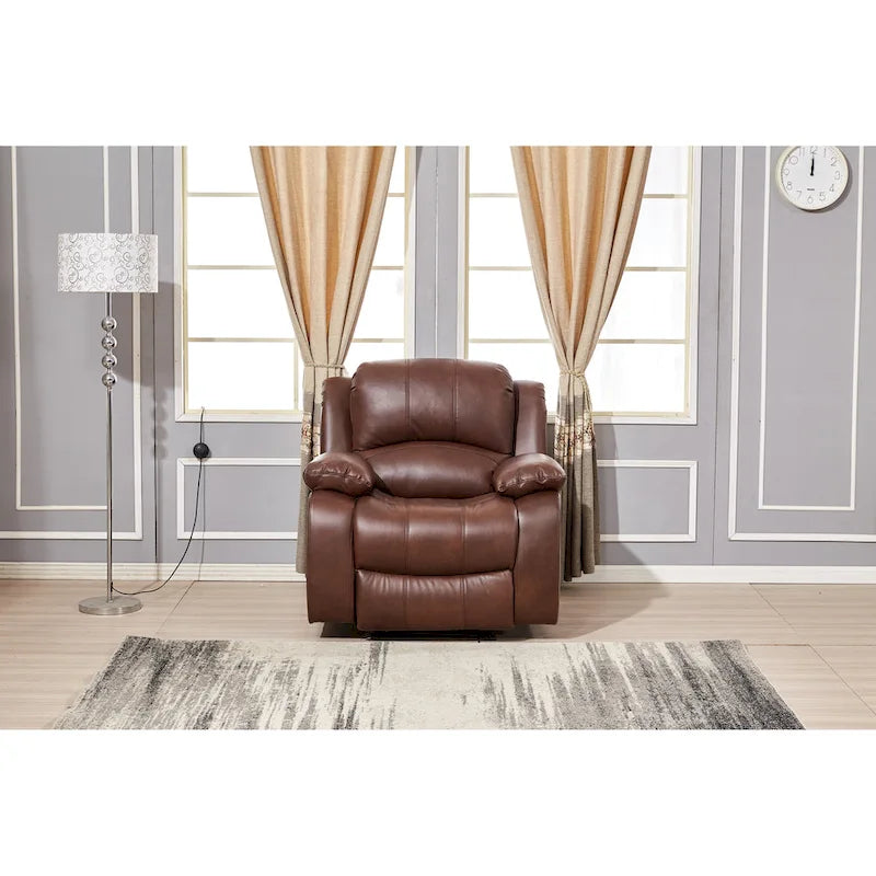 Bonded Leather Power Rclining Single Seat Recliner 8018