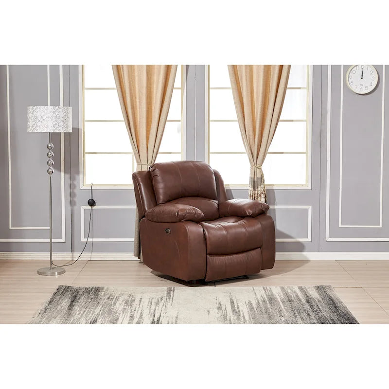 Bonded Leather Power Rclining Single Seat Recliner 8018