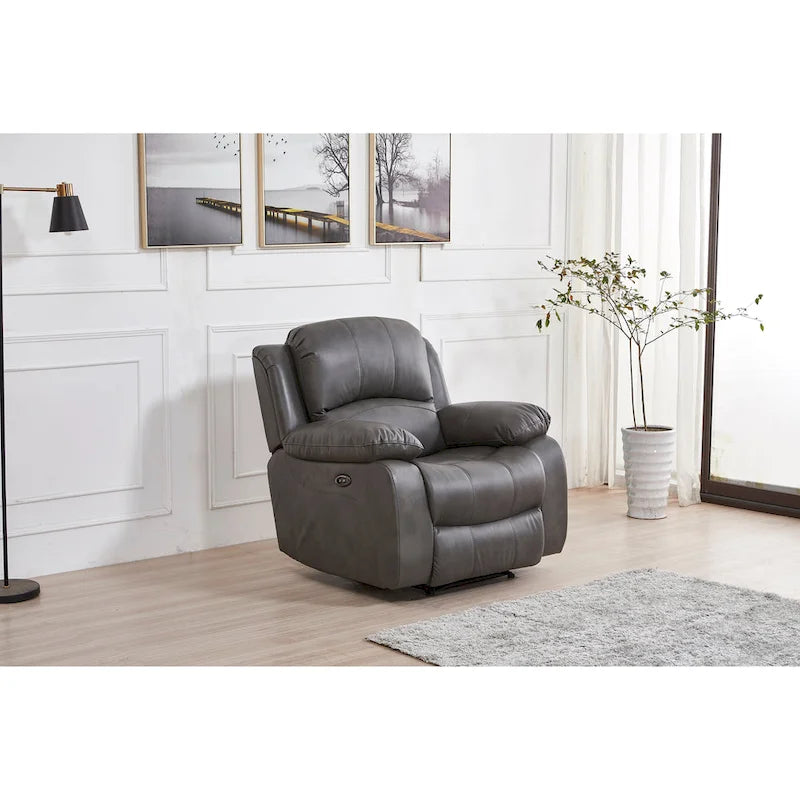 Bonded Leather Power Rclining Single Seat Recliner 8018