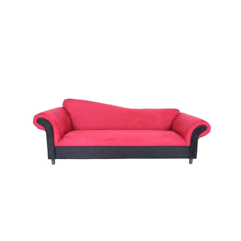 Traditional 3 Seater Sofa Velvet Solid Wood Frame Upholstered