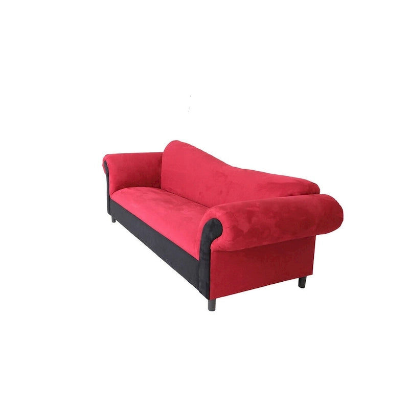 Traditional 3 Seater Sofa Velvet Solid Wood Frame Upholstered