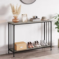 2 Tier Retro Console Table with MDF Shelf Storage - 41.3