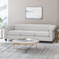 Tufted Grey Chesterfield Sofa
