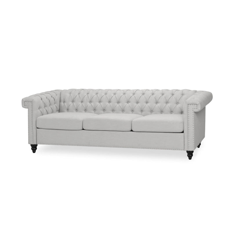 Tufted Grey Chesterfield Sofa