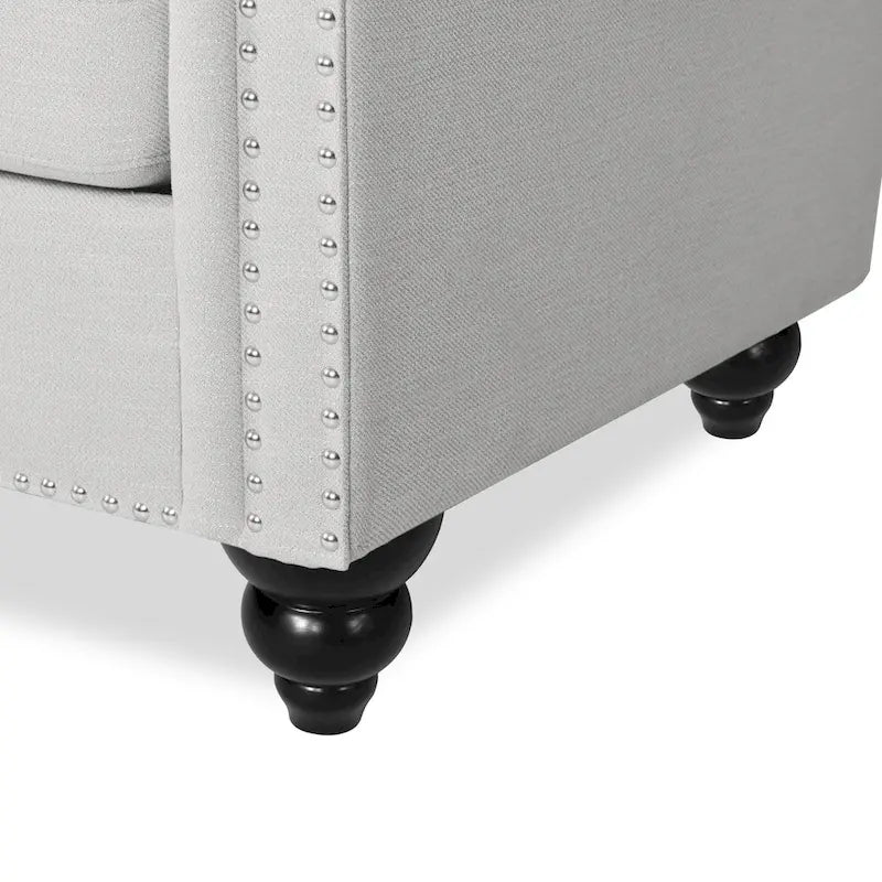 Tufted Grey Chesterfield Sofa