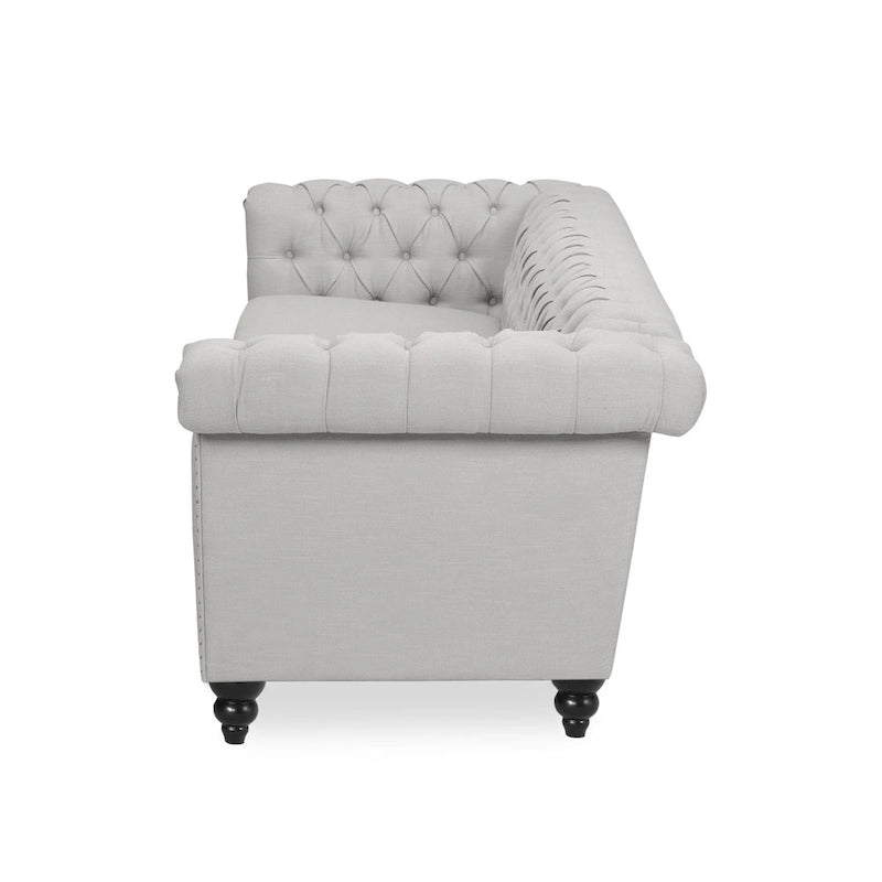 Tufted Grey Chesterfield Sofa