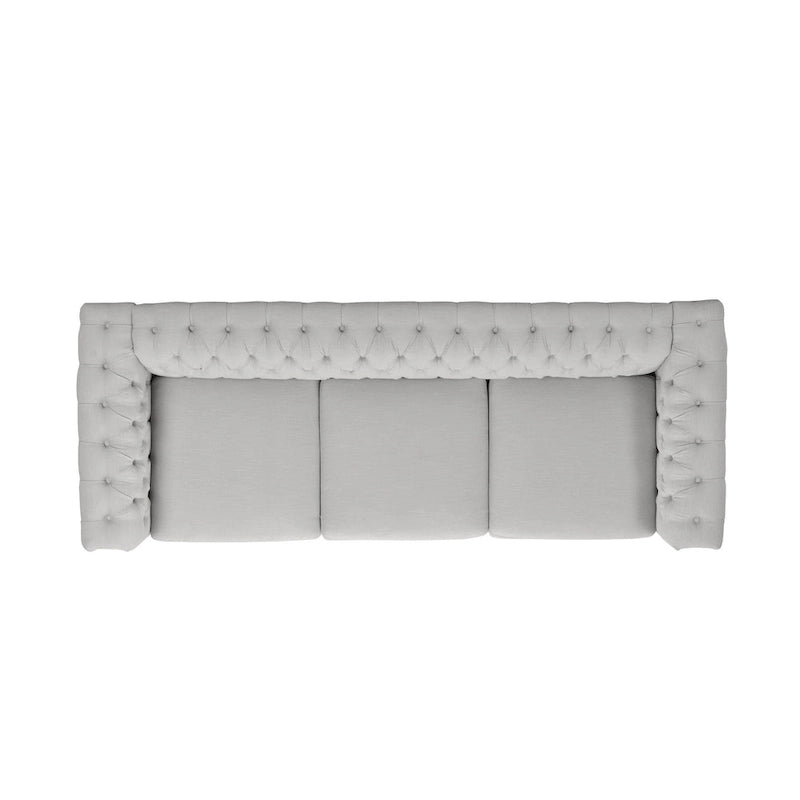 Tufted Grey Chesterfield Sofa