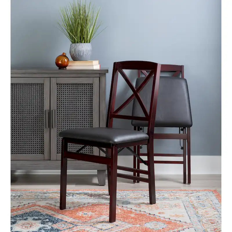Espresso Folding Chair (Set of 2)