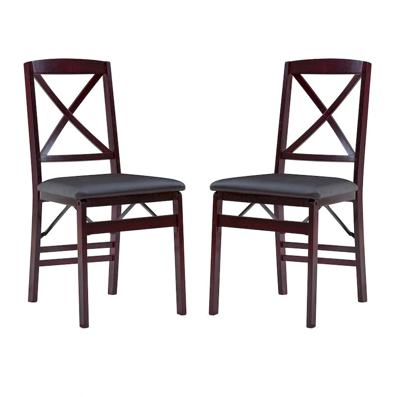 Espresso Folding Chair (Set of 2)