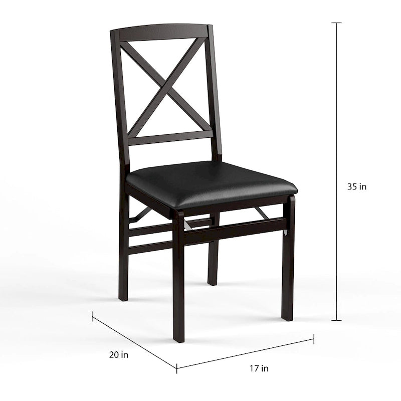 Espresso Folding Chair (Set of 2)