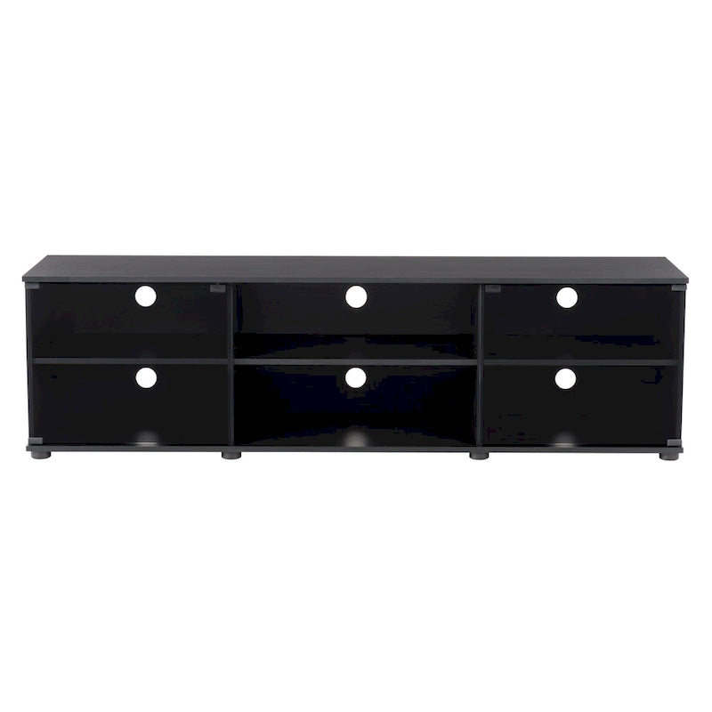 TV Stand with Glass Doors, For TVs up to 85 Inches