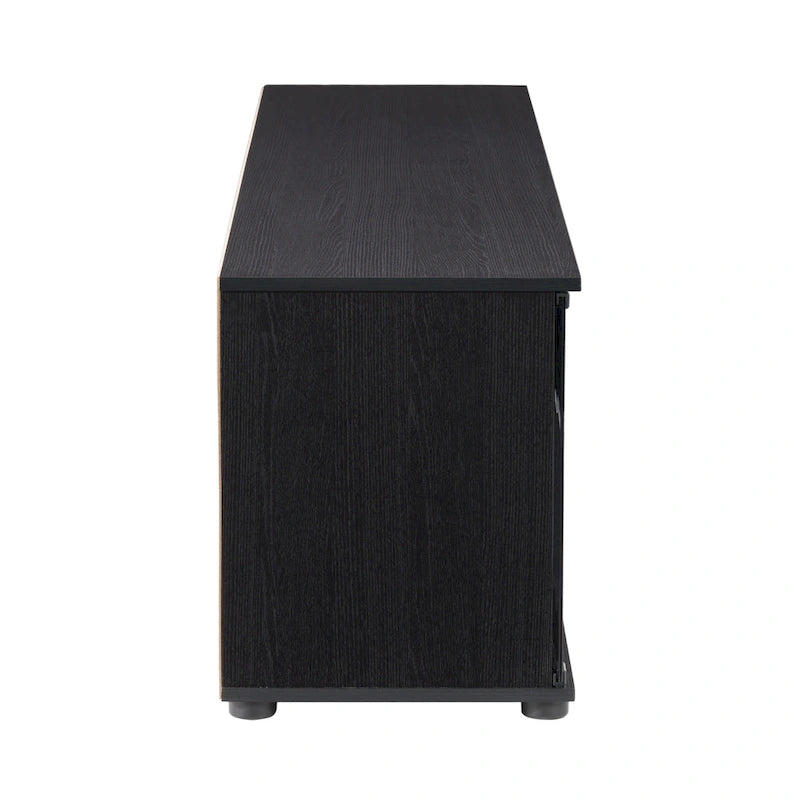 TV Stand with Glass Doors, For TVs up to 85 Inches