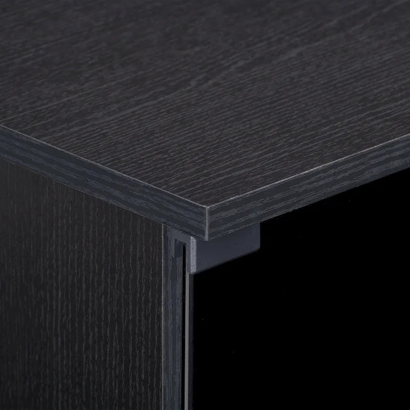 TV Stand with Glass Doors, For TVs up to 85 Inches