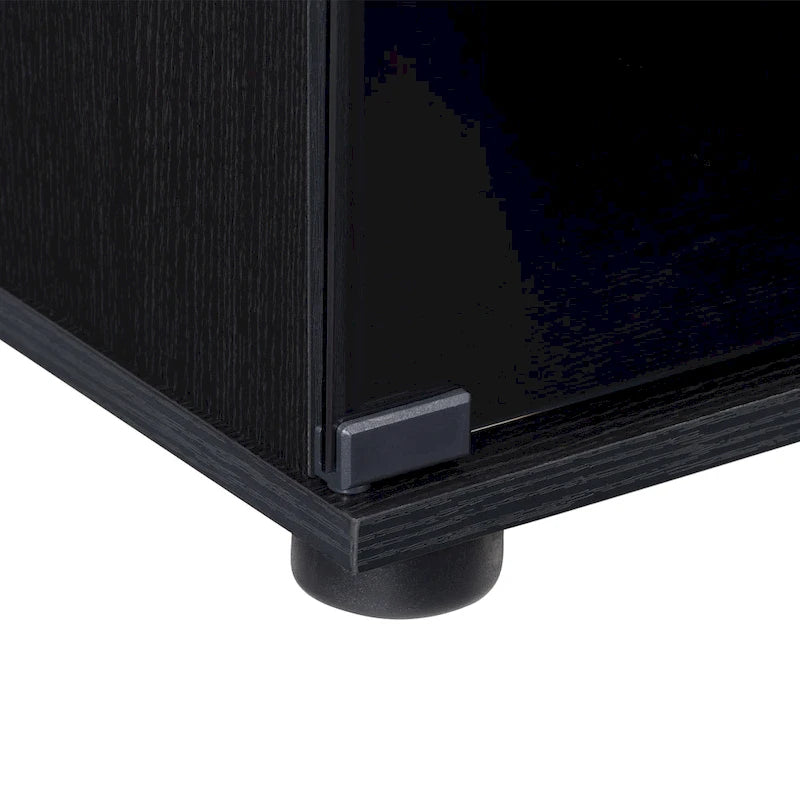 TV Stand with Glass Doors, For TVs up to 85 Inches
