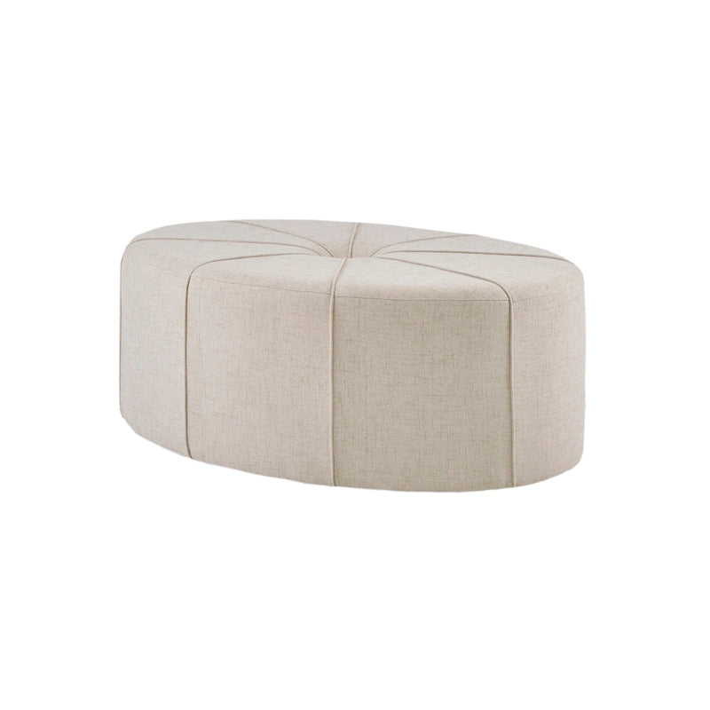 Upholstered Tufted Oval Oversized Ottoman