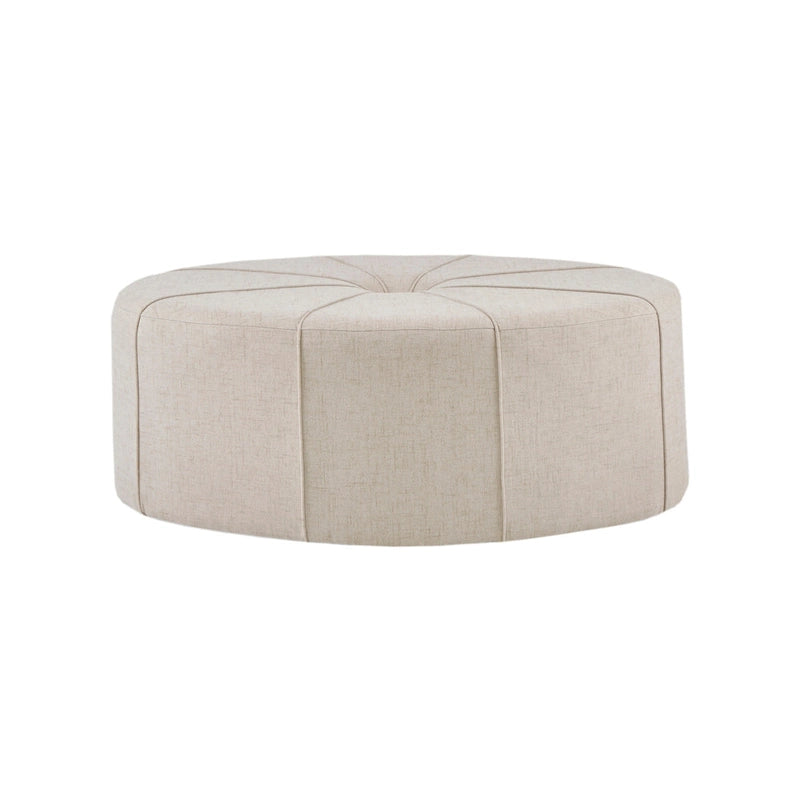 Upholstered Tufted Oval Oversized Ottoman