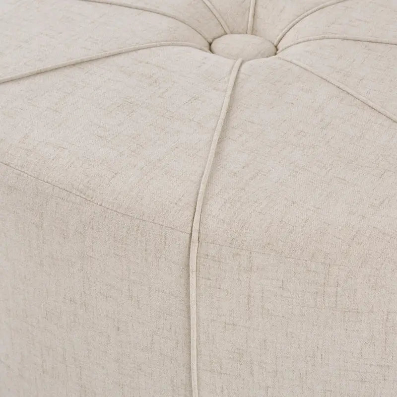 Upholstered Tufted Oval Oversized Ottoman