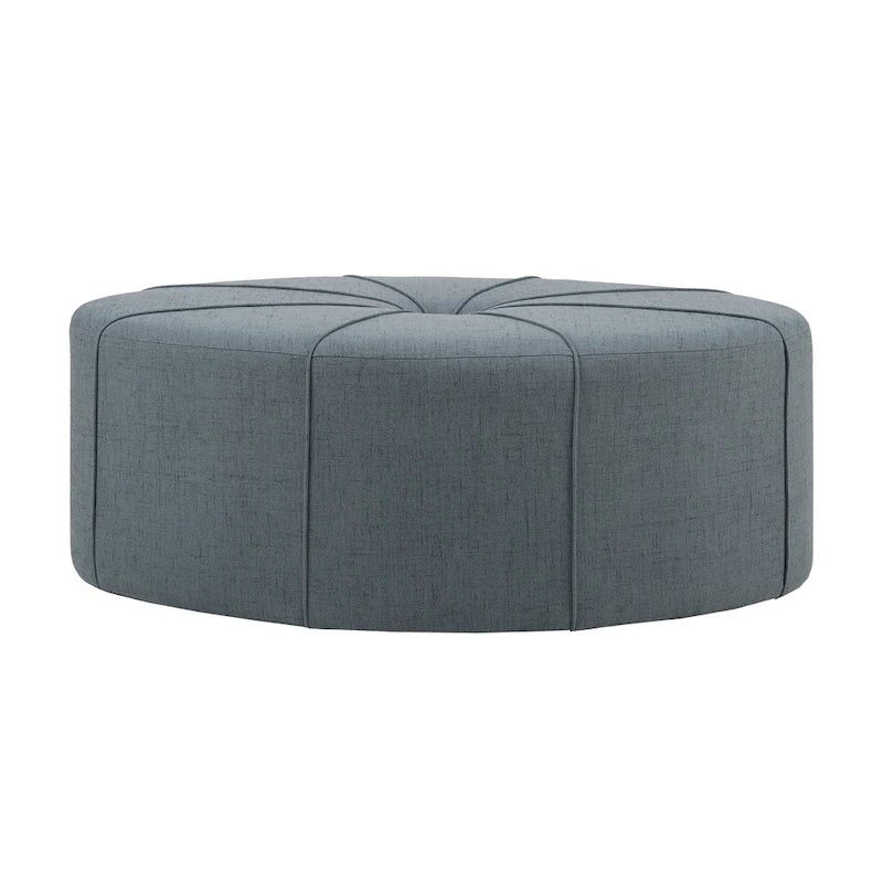 Upholstered Tufted Oval Oversized Ottoman