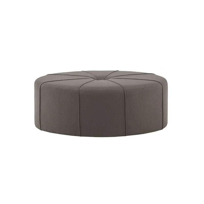 Upholstered Tufted Oval Oversized Ottoman