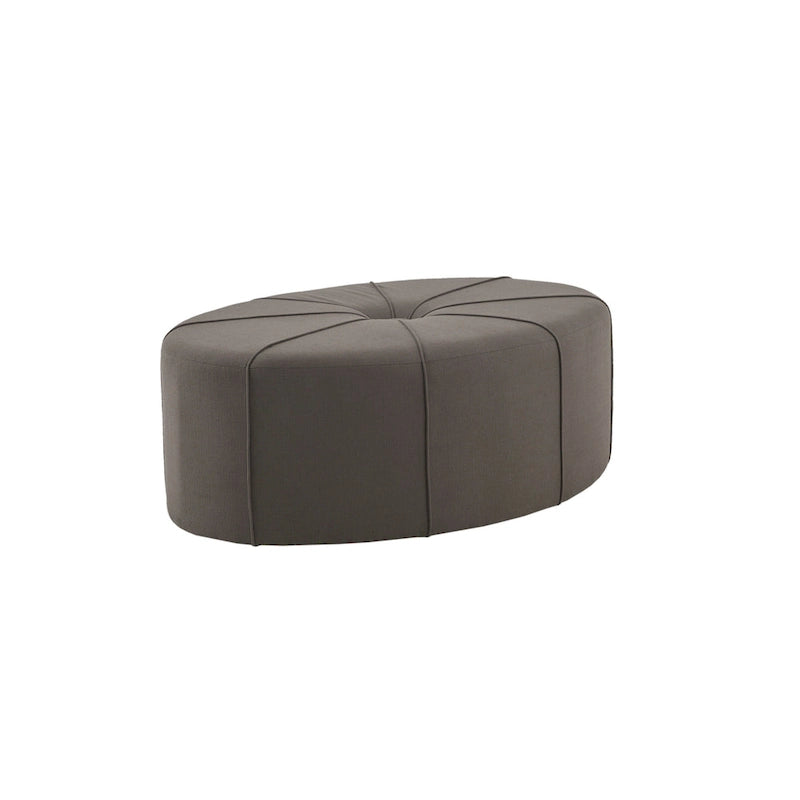 Upholstered Tufted Oval Oversized Ottoman