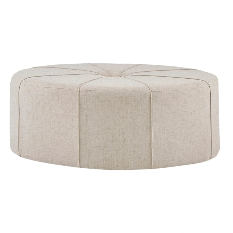 Upholstered Tufted Oval Oversized Ottoman