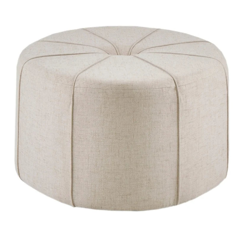 Upholstered Tufted Oval Oversized Ottoman