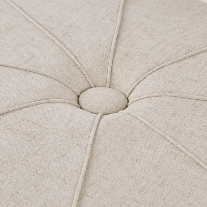 Upholstered Tufted Oval Oversized Ottoman