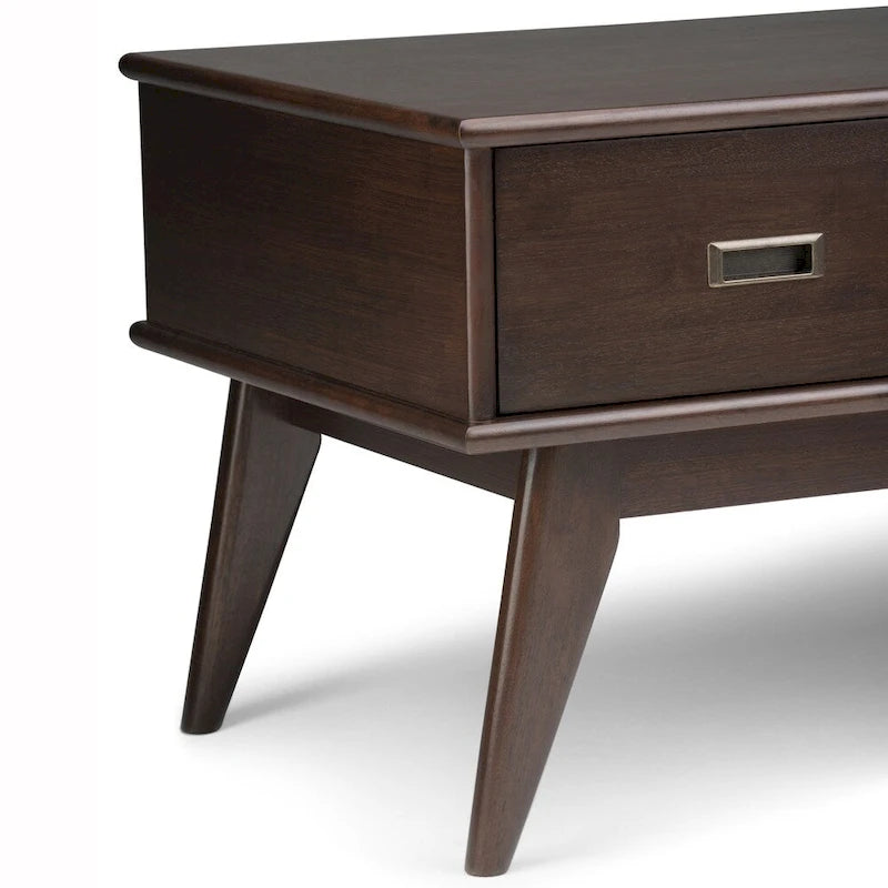 SOLID HARDWOOD 48 inch Wide Rectangle Mid Century Modern Coffee Table - 48 W x 22 D x 20 H