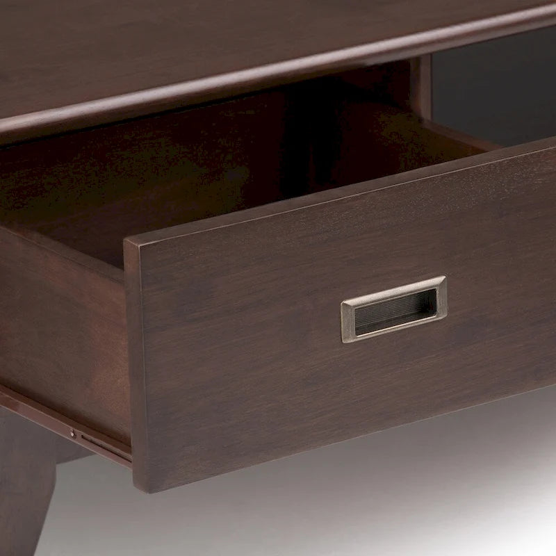 SOLID HARDWOOD 48 inch Wide Rectangle Mid Century Modern Coffee Table - 48 W x 22 D x 20 H