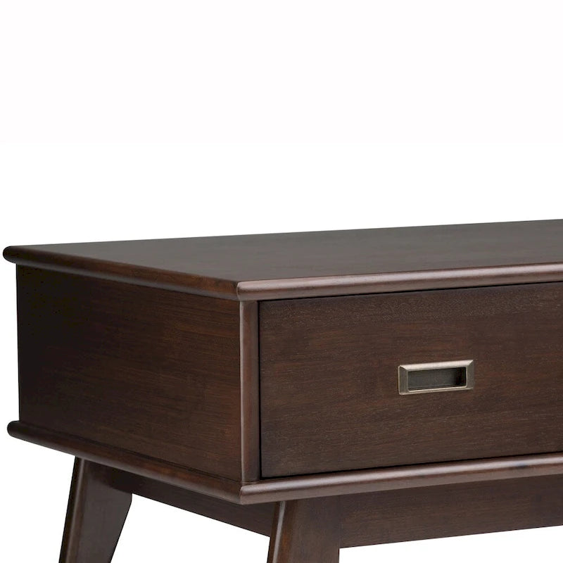 SOLID HARDWOOD 48 inch Wide Rectangle Mid Century Modern Coffee Table - 48 W x 22 D x 20 H