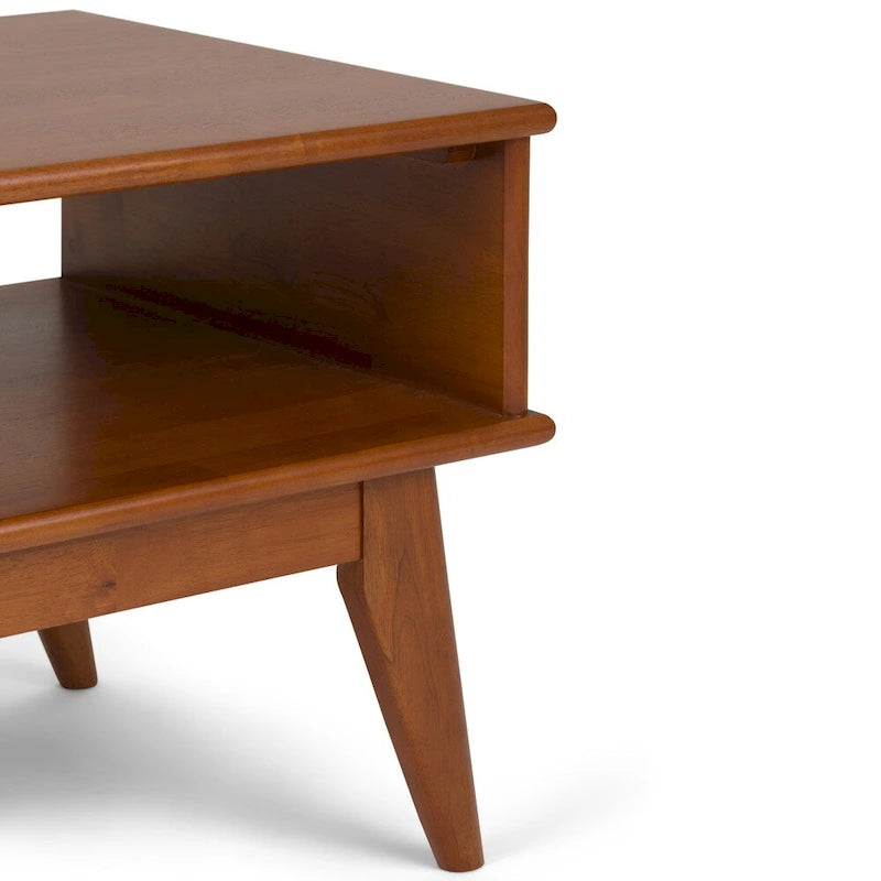 SOLID HARDWOOD 48 inch Wide Rectangle Mid Century Modern Coffee Table - 48 W x 22 D x 20 H