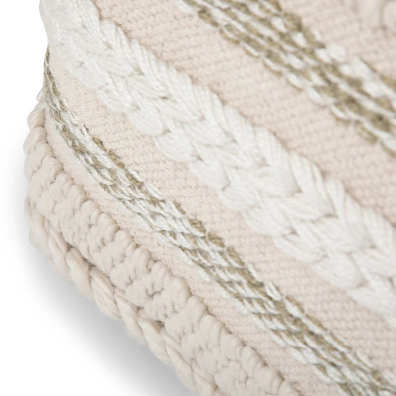 Boho Square Pouf in Handloom Woven Pattern