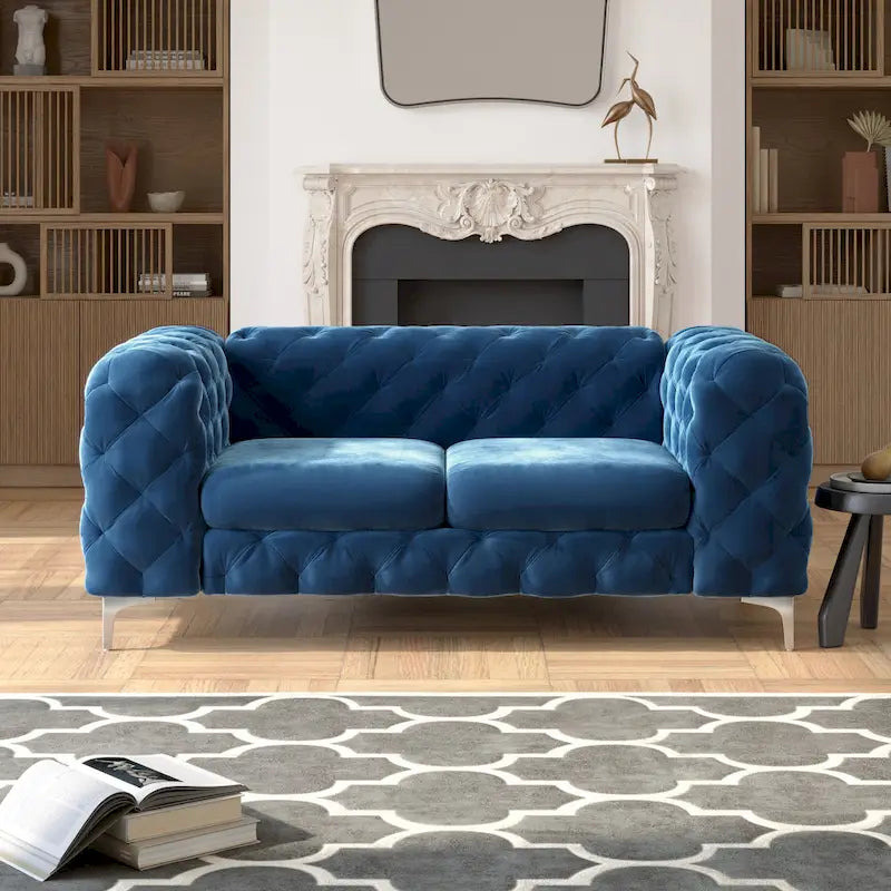 Tufted Velvet Chesterfield Loveseat