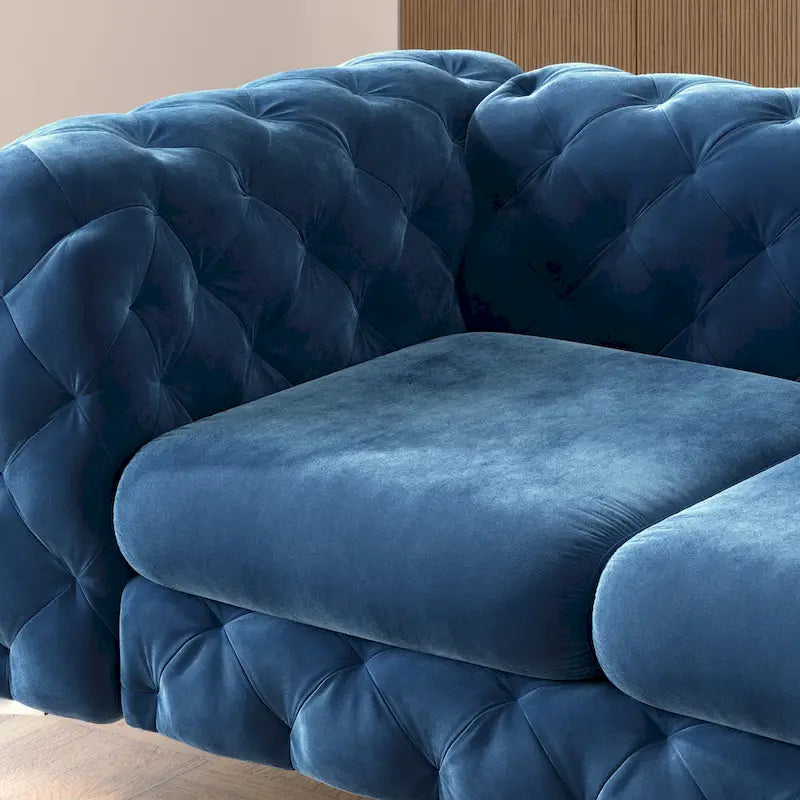 Tufted Velvet Chesterfield Loveseat