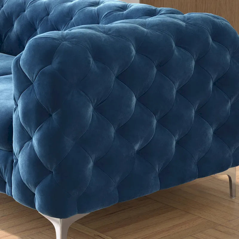 Tufted Velvet Chesterfield Loveseat