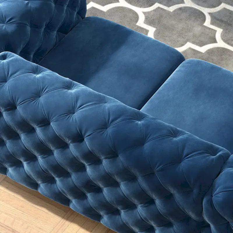 Tufted Velvet Chesterfield Loveseat