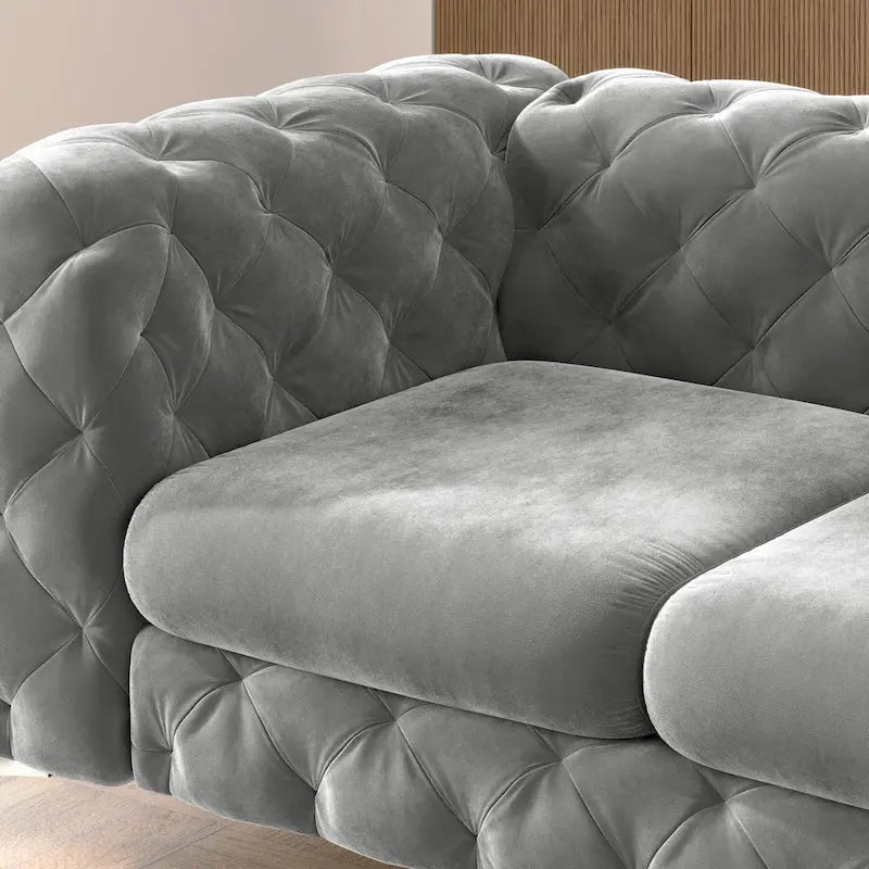 Tufted Velvet Chesterfield Loveseat