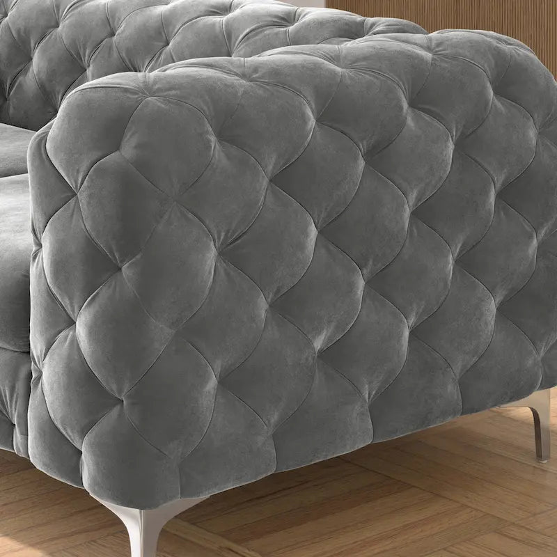 Tufted Velvet Chesterfield Loveseat