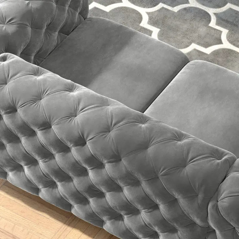 Tufted Velvet Chesterfield Loveseat
