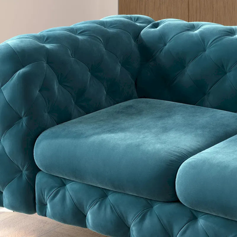 Tufted Velvet Chesterfield Loveseat