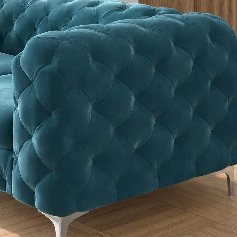 Tufted Velvet Chesterfield Loveseat