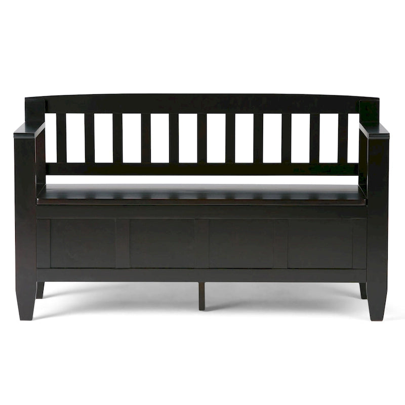SOLID WOOD 48 inch Wide Contemporary Entryway Storage Bench - 20 inch wide