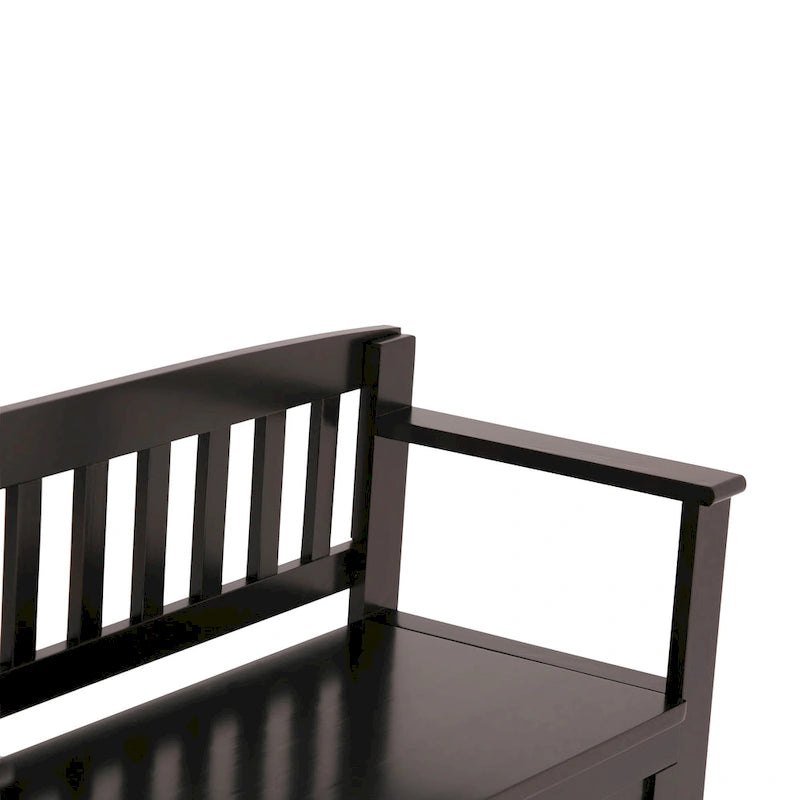 SOLID WOOD 48 inch Wide Contemporary Entryway Storage Bench - 20 inch wide