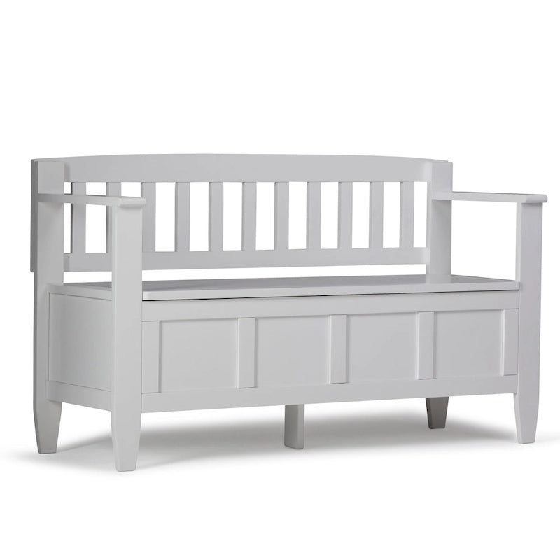 SOLID WOOD 48 inch Wide Contemporary Entryway Storage Bench - 20 inch wide