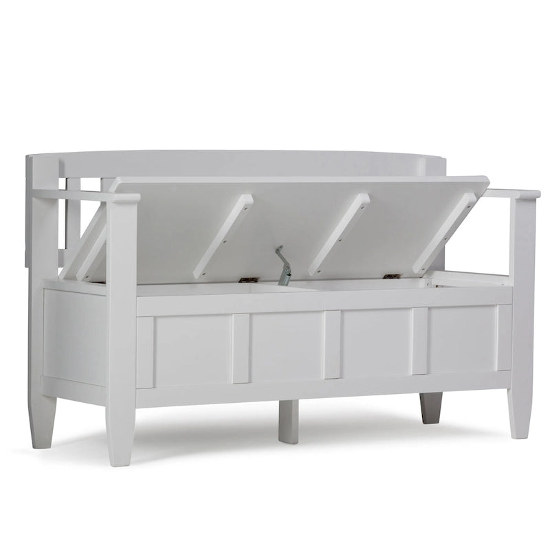 SOLID WOOD 48 inch Wide Contemporary Entryway Storage Bench - 20 inch wide