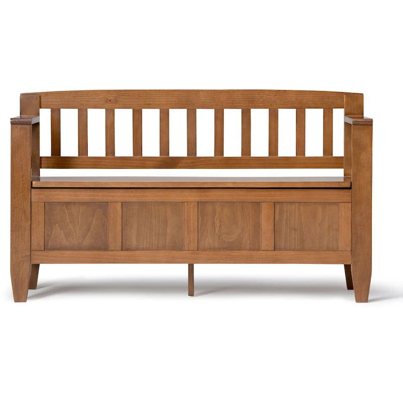 SOLID WOOD 48 inch Wide Contemporary Entryway Storage Bench - 20 inch wide